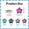 72Pcs 4 Colors Two Tone Glass Beads GLAA-PA0001-01-2
