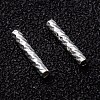 Corrugated Brass Tube Beads KK-H759-28A-S-1