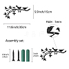 Birds on the Branch Pattern Iron Wall Signs AJEW-WH0286-036-2