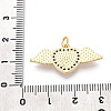 Brass Micro Pave Clear Cubic Zirconia Pendants KK-N268-68G-3