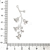 Three-Dimensional Flower Brass Pendants KK-V006-02P-01-4