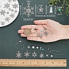 DIY Christmas Snowflake Dangle Earring Making Kits DIY-SC0019-34-3