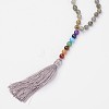 Labradorite Beaded and Gemstone Beaded Necklaces NJEW-P148-02-4