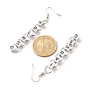 Word Ivrhes Long Brass Dangle Earrings for Women EJEW-JE04753-3
