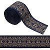 Gorgecraft Ethnic style Embroidery Polyester Ribbons OCOR-GF0002-24B-1
