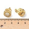 Brass Micro Pave Clear Cubic Zirconia Clip-on Earrings EJEW-A132-02B-G-5