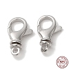 Rhodium Plated 925 Sterling Silver Lobster Claw Clasps STER-D006-17P-1