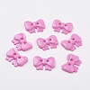 Bowknot Acrylic 2-Hole Button Fit Handcraft & Costume Sewing X-BUTT-E023-B-02-1