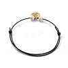 Unisex Adjustable Cowhide Cord Charm Bracelet Sets BJEW-JB04972-02-4