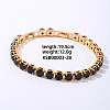 Hip-hop Brass Micro Cubic Zirconia Link Chain Bracelets for Men and Women FX8797-28-2