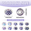 30Pcs Printed Transparent Resin European Beads RESI-TADJ0001-03E-3