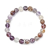 Natural Rutilated Quartz Beads Stretch Bracelets for Women Men BJEW-JB14038-3