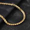 201 Stainless Steel Box Chain Necklaces for Men STAS-V011-01B-G-1-1