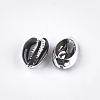 Electroplated Cowrie Shell Beads X-SSHEL-T008-11P-3