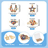  20Pcs 4 Styles Alloy Colorful Rhinestone Connector Charms FIND-TA0003-33-3