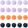 Rubberized Style Imitated Silicone Acrylic Beads MACR-PA0001-06B-04-6