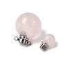 Natural Rose Quartz Perfume Bottle Pendants GG-CBA7610-02P-03-2