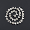 1Pc Heart Zinc Alloy Crystal Rhinestone Cup Chain Tennis Necklaces for Women NJEW-SP0001-06P-5