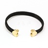 304 Stainless Steel Mesh Bangles BJEW-N225-34A-1