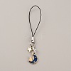 Cute Cartoon Star/Moon Alloy Enamel Mobile Straps Lanyards HJEW-WH0068-07I-1