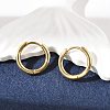 Ion Plating(IP) 304 Stainless Steel Hoop Earrings EJEW-P177-G-07-1