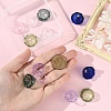 12Pcs 6 Colors Transparent Glass Bead Caps GLAA-YW0004-84-5