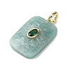 Natural Amazonite Faceted Pendants G-B186-01G-09-2