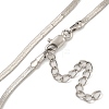 Brass Flat Snake Chain Necklaces for Women NJEW-U011-06P-2