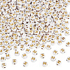 500Pcs Plating Acrylic Beads PACR-TADJ0001-01M-1