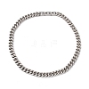 Non-Tarnish 304 Stainless Steel Curb Chains Necklace for Women NJEW-E155-02P-01-1