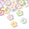 70Pcs 7 Colors Plumeria Flower Opaque Resin Cabochons CRES-FS0001-32-2