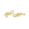 Rack Plating Eco-Friendly Brass Letter Pendants KK-K265-02G-R-2