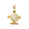 Brass Micro Pave Cubic Zirconia Pendants KK-G519-18G-05-1