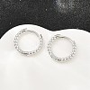 Brass Huggie Hoop Earrings KK-CBA8324-18B-P-1