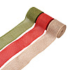 Yilisi 3 Rolls 3 Colors Polyester Imitation Linen Wrapping Ribbon OCOR-YS0001-02A-2