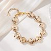 Heart CCB Plastic Beaded Bracelets BJEW-JB13008-01-1