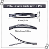4 Sets Iron Snap Hair Clips AJEW-SC0003-37A-02-2