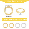 BENECREAT 20Pcs 2 Colors Brass Linking Rings KK-BC0012-90-2