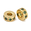 Rack Plating Brass Micro Pave Cubic Zirconia  Beads KK-U030-31G-03-1