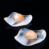 Poached Egg Shape Natural Selenite Figurines DJEW-PW0021-04-2