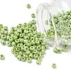 6/0 Opaque Colors Lustered Round Glass Seed Beads X-SEED-A012-4mm-124-1