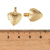 Floral Embossed Brass Locket Pendants KK-CBA7157-06G-2