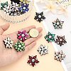 CHGCRAFT 16Pcs 16 Colors Star Cloth Patches PATC-CA0001-03-3