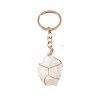 Raw Natural Quartz Crystal Pendant Keychains FIND-PW0017-12B-3