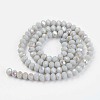 Electroplate Opaque Solid Color Glass Beads Strands EGLA-A034-P2mm-L16-2