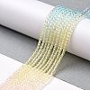 Transparent Gradient Color Glass Beads Strands GLAA-G101-2mm-01-3