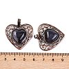 Synthetic Blue Goldstone Peach Love Heart Pendants G-G158-01-19-3