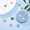 SUNNYCLUE Light Gold Plated Alloy Enamel Pendants PALLOY-SC0002-44-4