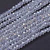 Electroplate Glass Beads Strands X-GLAA-F076-FR14-1