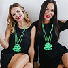 Plastic Dollar Sign Big Pendant Ball Chain Necklaces NJEW-WH0021-81B-6